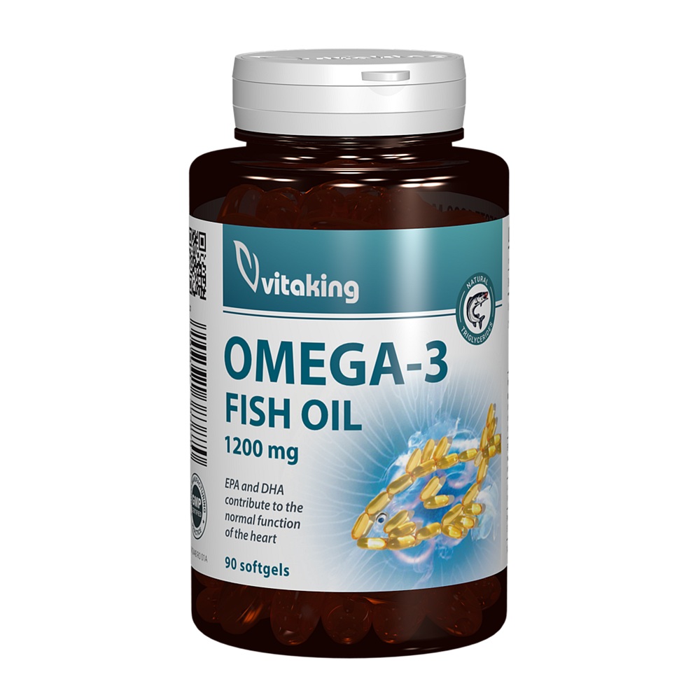 Omega 3 ulei de peste, 1200 mg, 90 capsule, Vitaking