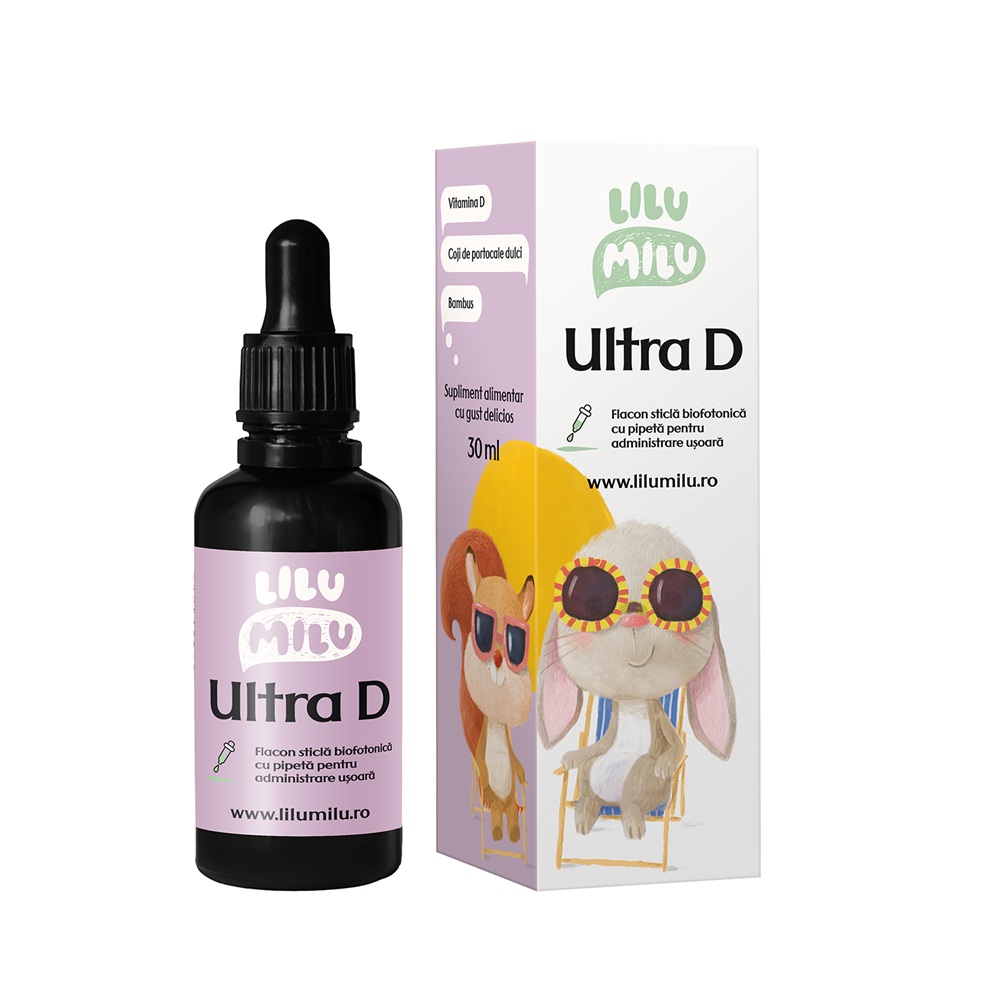 Picaturi cu vitamina D Ultra D, 30 ml, Lilu Milu