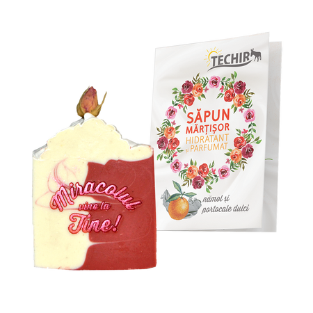 Sapun Martisor hidratant si parfumat cu namol si portocale dulci, 120 g, Techir
