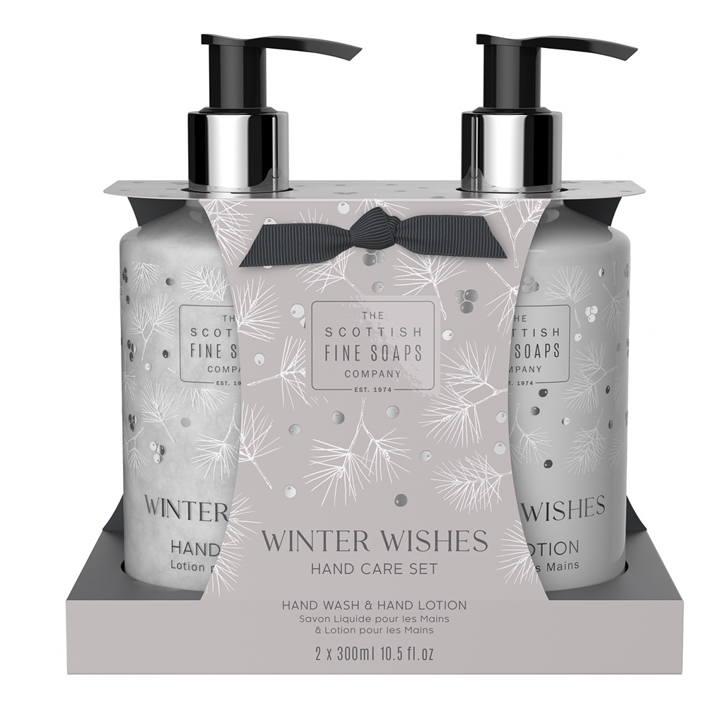 Set sapun si lotiune de maini cu parfum dulce Winter Wishes, 2 x 300ml, Scottish Fine Soaps