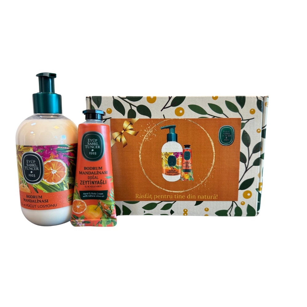 Set Lotiune pentru maini si corp + Crema de maini, Bodrum Mandarin Two, Eyup Sabri Tuncer