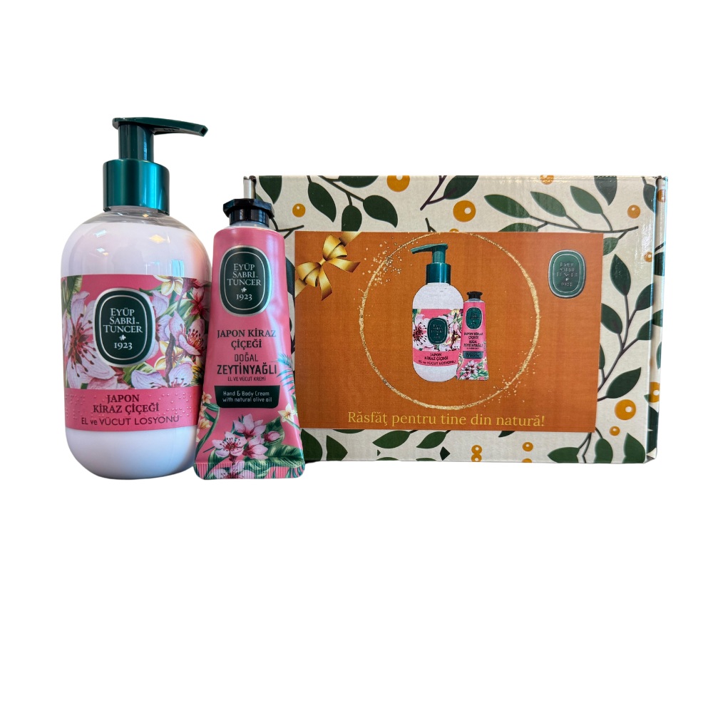 Set Lotiune pentru maini si corp + Crema de maini Japanesse Cherry Blossom Two, Eyup Sabri Tuncer