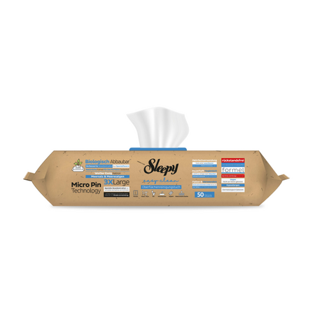 Servetele umede biodegradabile Easy Clean, Sea Salt & Sea Weed Lime, 50 bucati, Sleepy 627842