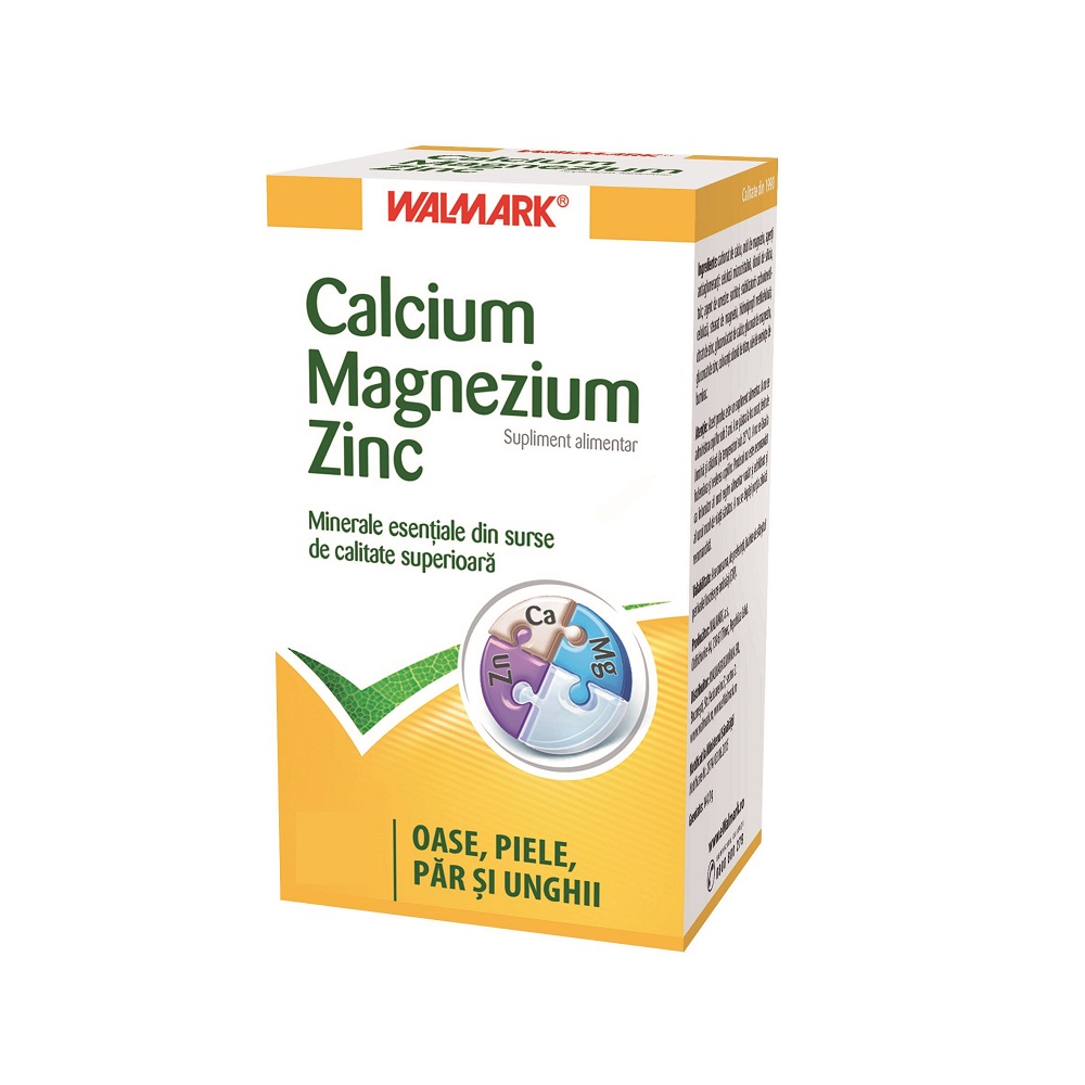 Calciu Magneziu Zinc, 30 capsule, Walmark