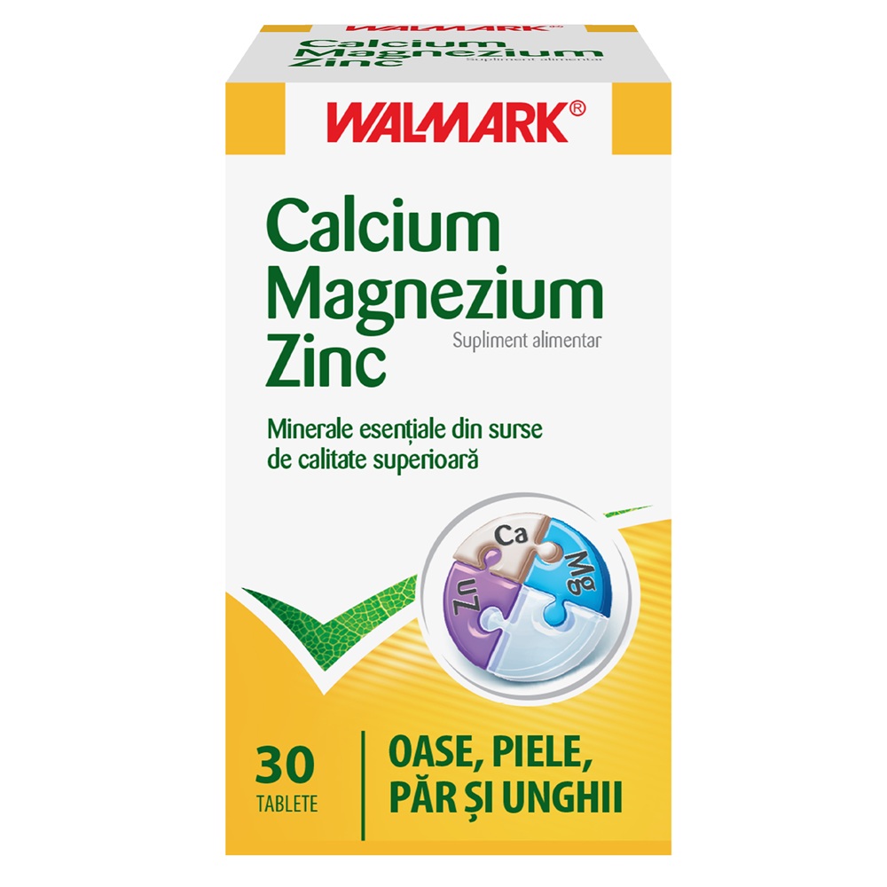 Calciu Magneziu Zinc, 30 tablete, Walmark