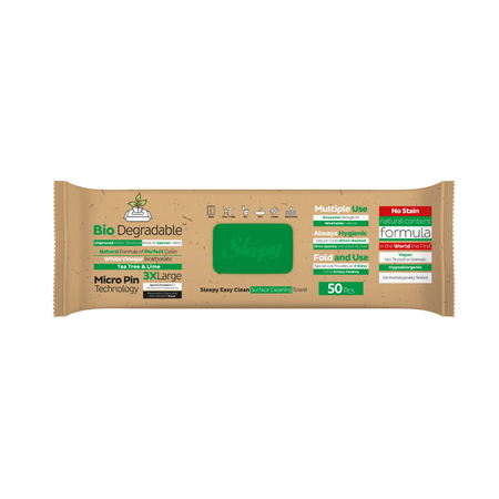 Servetele umede biodegradabile Easy Clean, Tea Tree & Lime, 50 bucati, Sleepy 627873