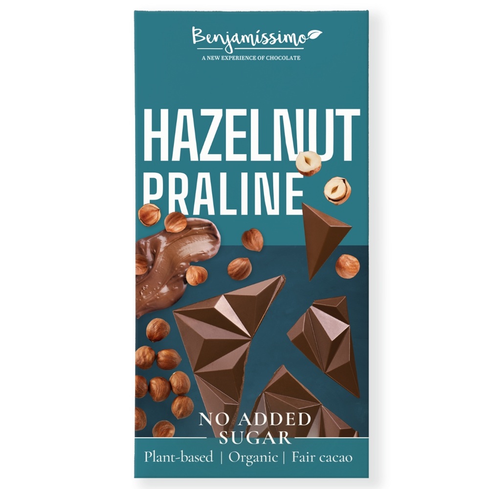 Ciocolata bio praline, 60 g, Benjamisimo