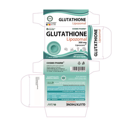 Glutathione Lipozomal, 300 mg, 30 capsule vegetale, Cosmopharm 628097