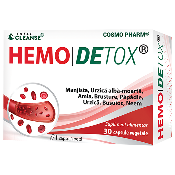 Hemodetox, 30 capsule vegetale, Cosmopharm