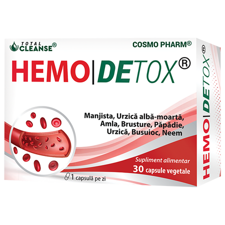Hemodetox, 30 capsule vegetale, Cosmopharm