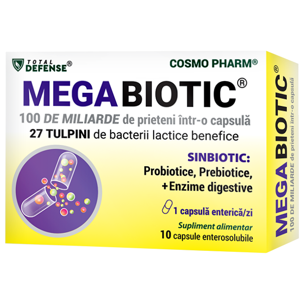 Megabiotic, 10 capsule enterosolubile, Cosmopharm