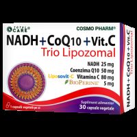 NADH + CoQ10 + Vitamina C Trio Lipozomal, 30 capsule vegetale, Cosmopharm