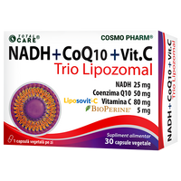 NADH + CoQ10 + Vitamina C Trio Lipozomal, 30 capsule vegetale, Cosmopharm