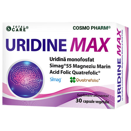 Uridine Max, 250 mg, 30 capsule vegetale, Cosmopharm