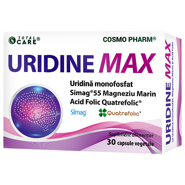 Uridine Max, 250 mg, 30 capsule vegetale, Cosmopharm