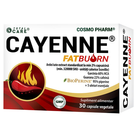 Cayenne Fatburn, 30 capsule vegetale, Cosmopharm