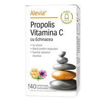Propolis Vitamina C cu Echinacea si Stevie, 40 comprimate masticabile, Alevia