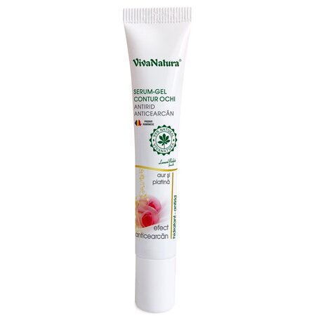 Serum-gel contur ochi antirid si anticearcan, 15 ml, Vivanatura 710131