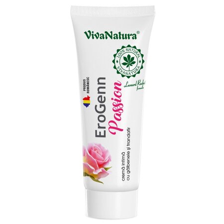 Crema intima cu galbenele si trandafir EroGenn Passion, 20 ml, Vivanatura 709961