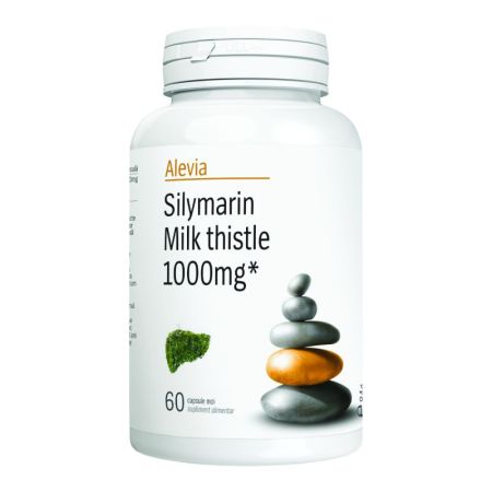 Silymarin Milk thistle 1000mg, 60 comprimate, Alevia 