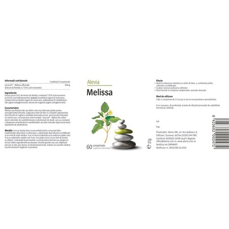 Melissa, 60 comprimate, Alevia 698641