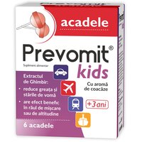 Acadele cu aroma de coacaze Prevomit  Kids 3 ani+, 6 bucati, Zdrovit