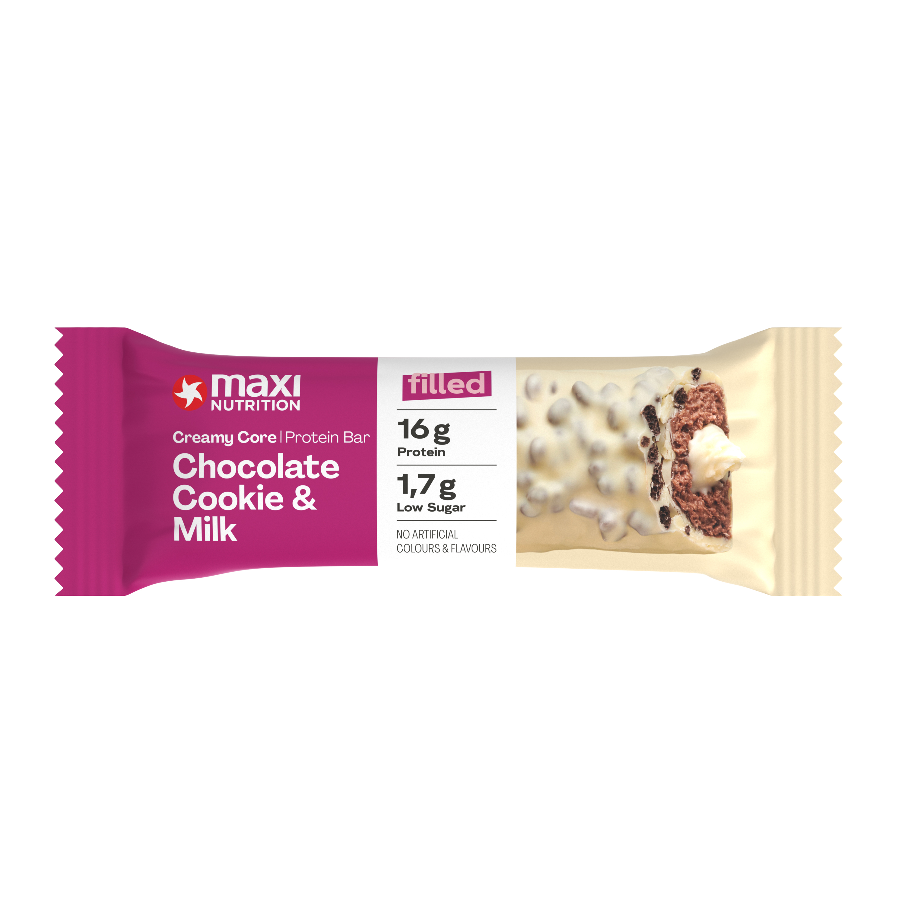 Baton proteic Chocolate Cookie & Milk, 45 g, Maxi Nutrition