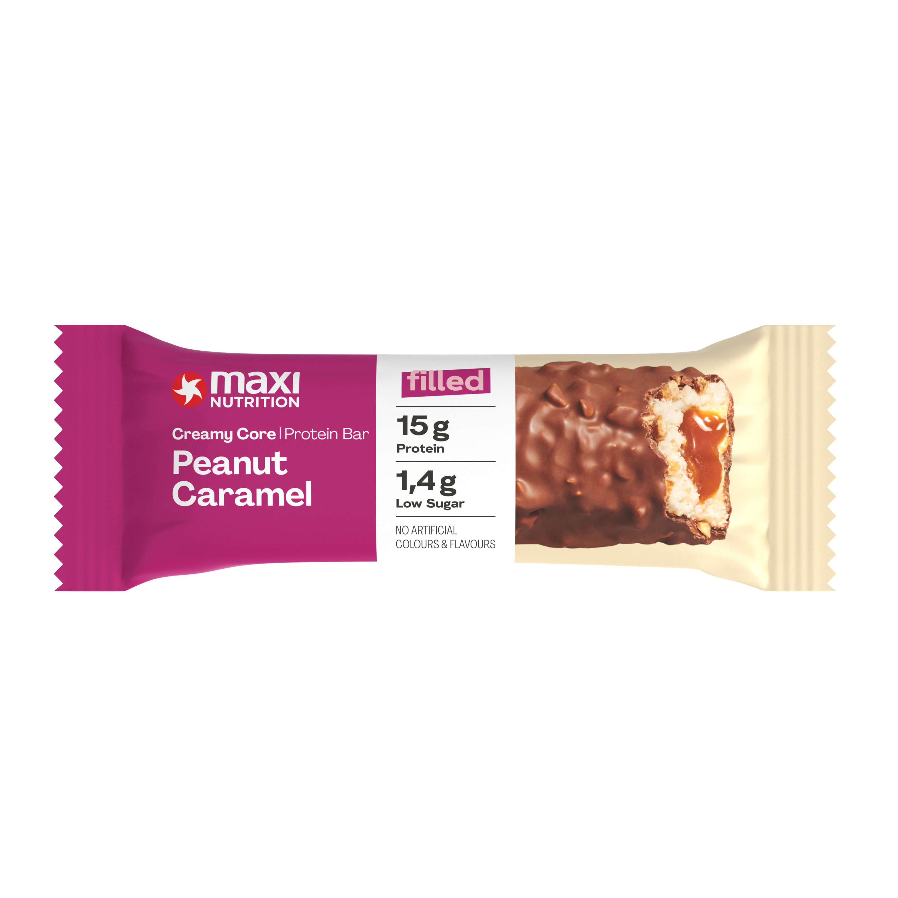 Baton proteic Peanut Caramel, 45 g, Maxi Nutrition