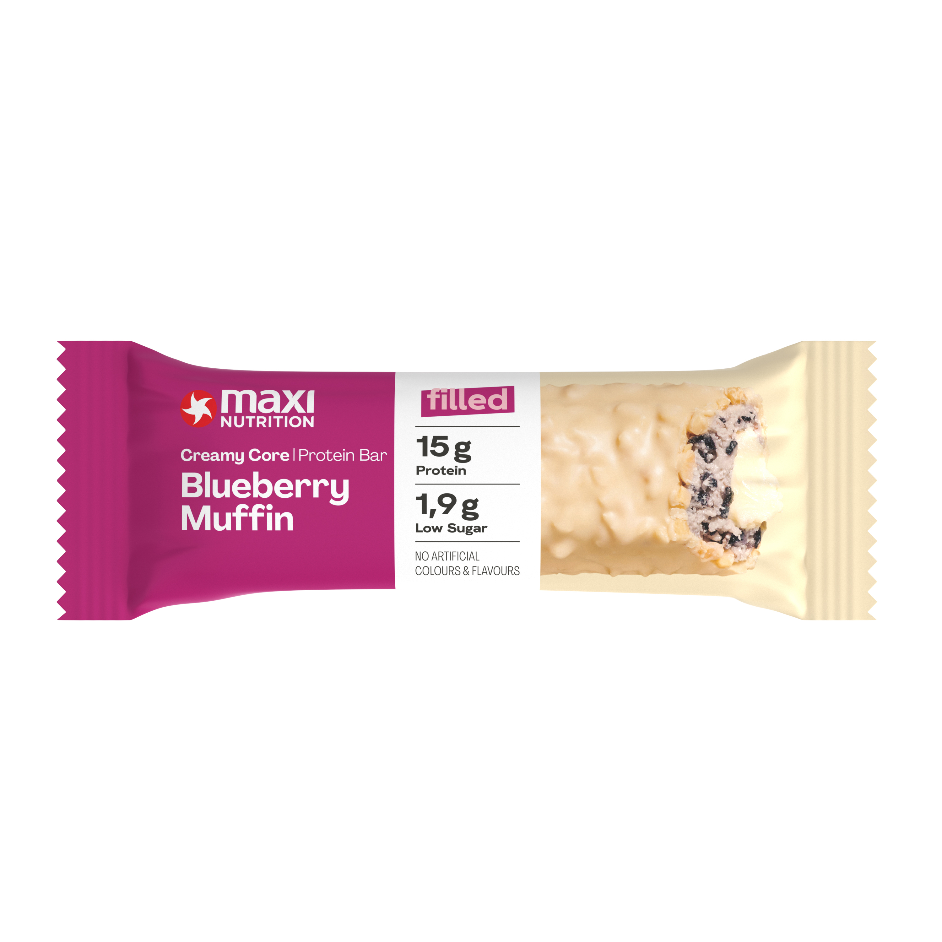 Baton proteic Blueberry Muffin, 45 g, Maxi Nutrition