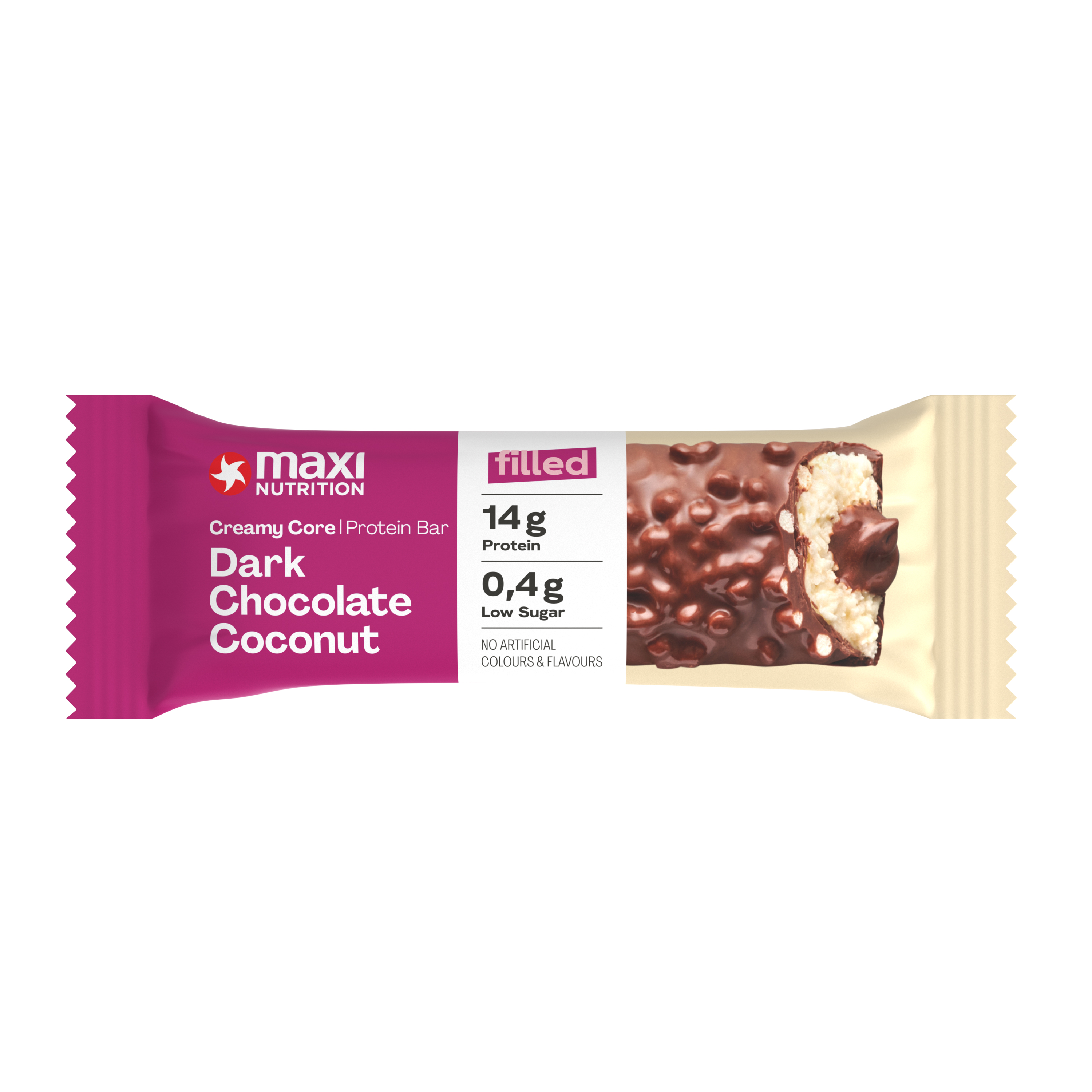 Baton proteic Dark Chocolate Coconut, 45 g, Maxi Nutrition