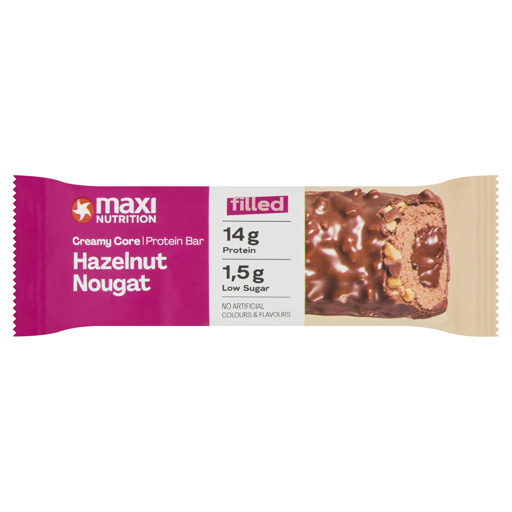 Baton proteic Hazelnut Nougat, 45 g, Maxi Nutrition