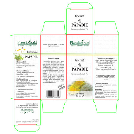 Tinctura de Papadie, 50 ml, Plant Extrakt 738522