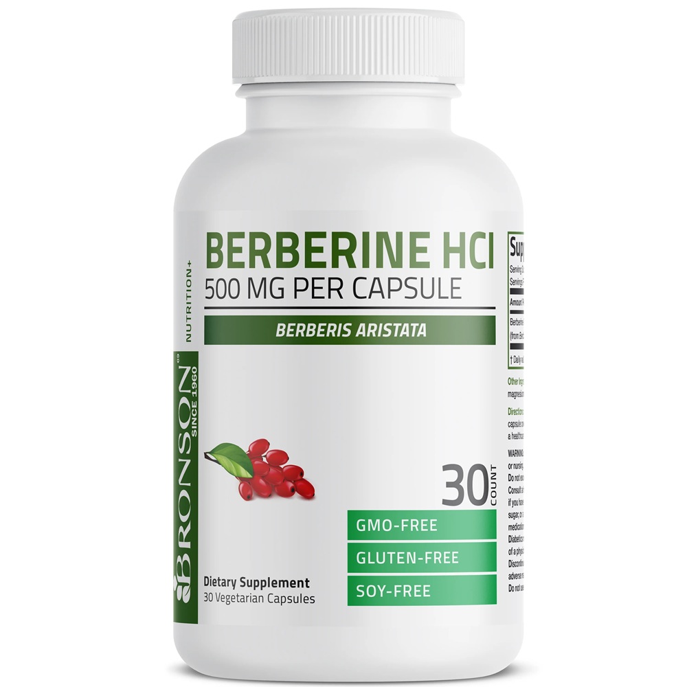 Berberine 500 mg, 30 capsule, Bronson Laboratories