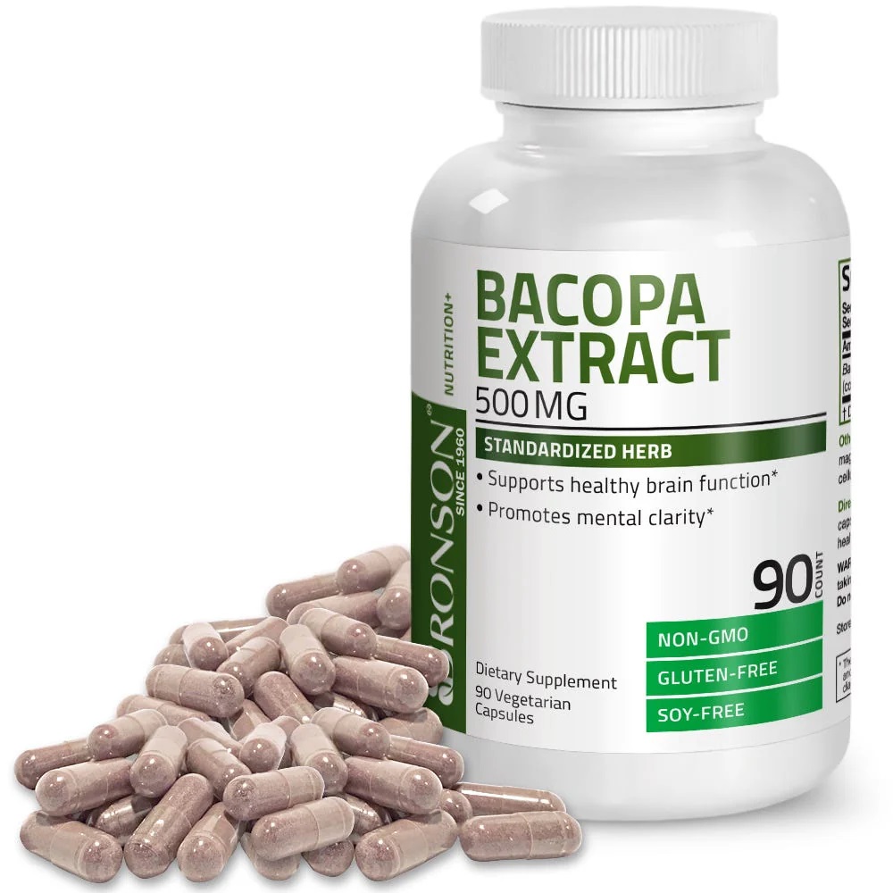 Bacopa Monniera Extract 500 mg, 90 capsule, Bronson Laboratories