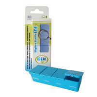 Organizator zilnic de medicamente, 4 compartimente alfabet Braille, Ideal Life