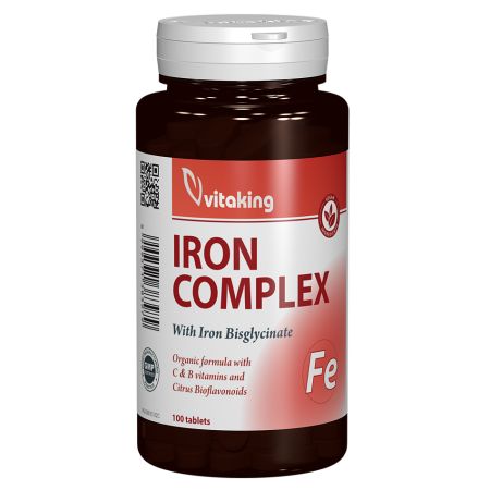 Fier cu vitaminele B si C, 100 tablete, Vitaking