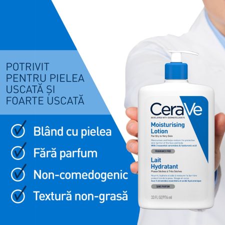 Lotiune hidratanta pentru piele uscata si foarte uscata, 976 ml, CeraVe 675220