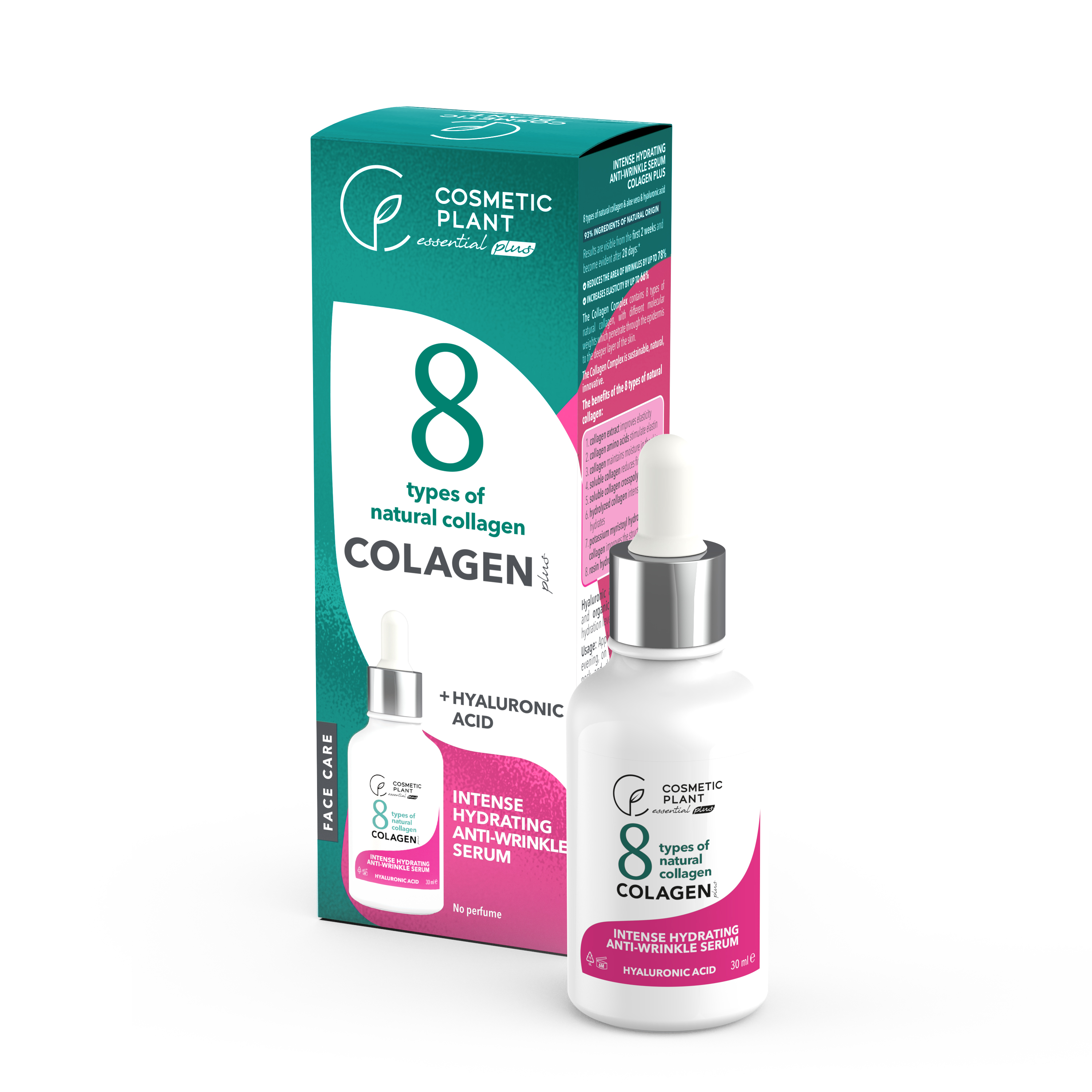 Ser antirad intens hidratant Colagen Plus, 30 ml, Cosmetic Plant