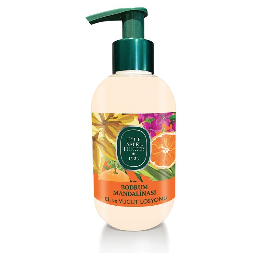 Lotiune de maini și de corp cu ulei de masline si mandarine Bodrum Mandarin, 280 ml, Eyup Sabri Tuncer