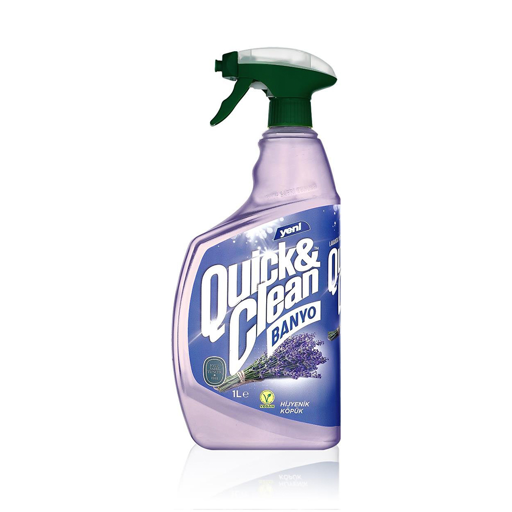 Solutie de curatat multisuprafete pentru baie cu ulei de lavanda si otet Quick&Clean, 1000 ml, Eyup Sabri Tuncer