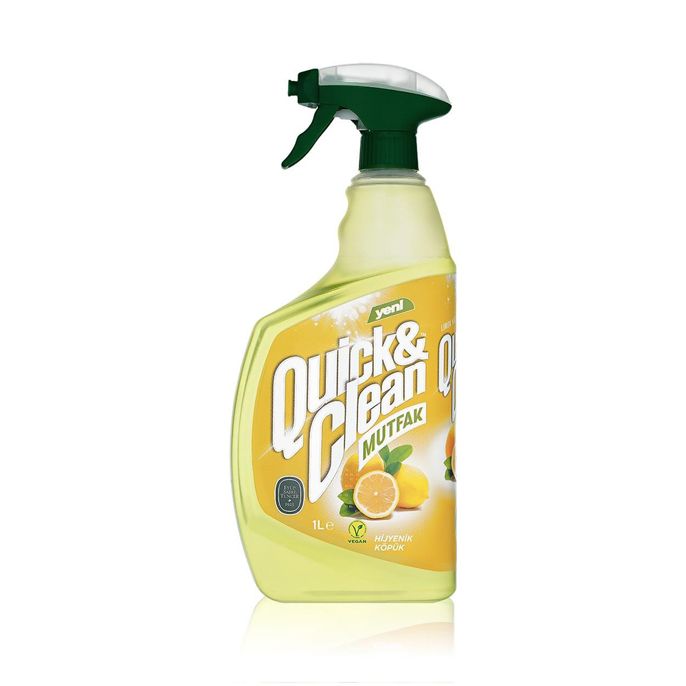 Solutie de curatat multisuprafete pentru bucatarie cu ulei de lamaie si otet Quick&Clean, 1000 ml, Eyup Sabri Tuncer