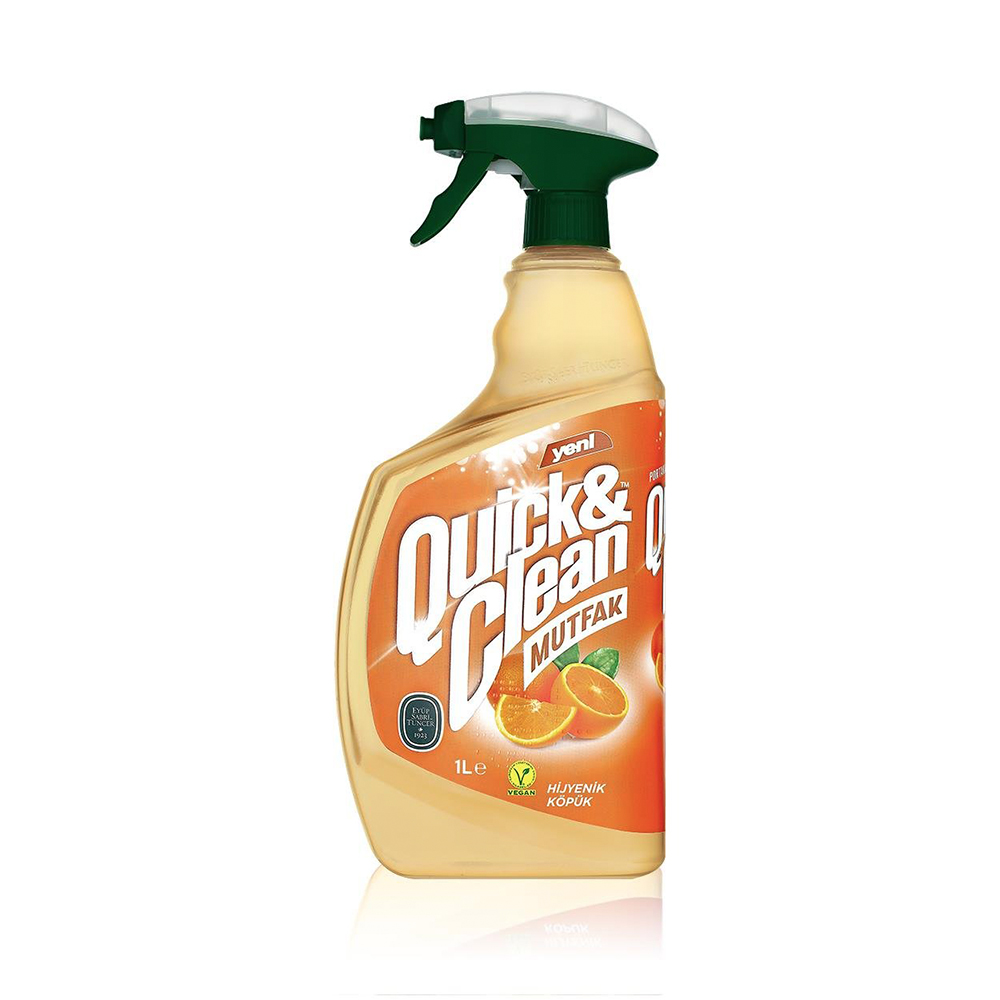 Solutie de curatat multisuprafete pentru bucatarie cu ulei de portocale si otet Quick&Clean, 1000 ml, Eyup Sabri Tuncer