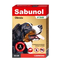 Zgarda antiparazitara rosie pentru caini 11-25 kg Dog Gpi, 50 cm, 1 bucata, Sabunol