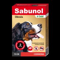 Zgarda antiparazitara rosie pentru caini 25-50 kg Dog Gpi, 75 cm, 1 bucata, Sabunol