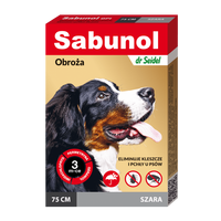 Zgarda antiparazitara gri pentru caini 25-50 kg Dog Gpi, 75 cm, 1 bucata, Sabunol