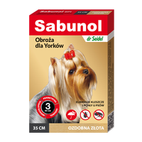 Zgarda antiparazitara aurie pentru caini 2-10 kg Dog Gpi, 35 cm, 1 bucata, Sabunol