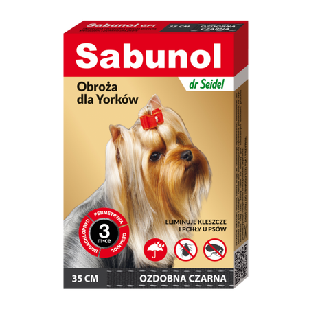 Zgarda antiparazitara neagra pentru caini 2-10 kg Dog Gpi, 35 cm, 1 bucata, Sabunol