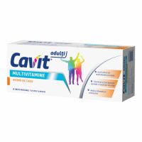 Multivitamine pentru adulti aroma de caise Cavit, 20 comprimate masticabile, Biofarm