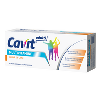 Multivitamine pentru adulti aroma de caise Cavit, 20 comprimate masticabile, Biofarm