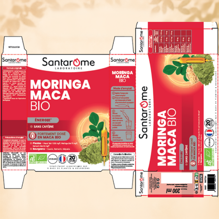 Moringa Maca, 20 fiole x 10 ml, Santarome 749206
